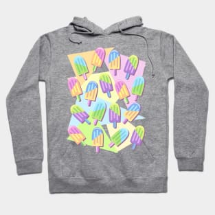 Ice Lollipops Popsicles Summer Punchy Pastels Colors Pattern Hoodie